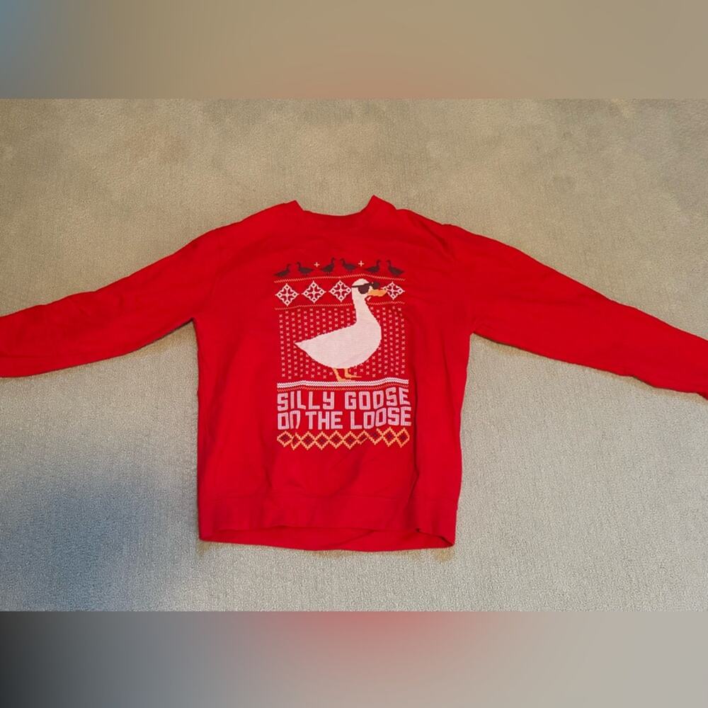 Internet meme sweatshirt. Silly goose on the loose.